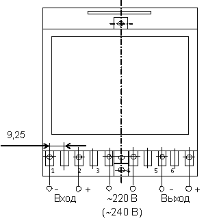 Вид измерительного преобразователя со снятой крышкой клеммной колодки и расположение клемм подключения Е856