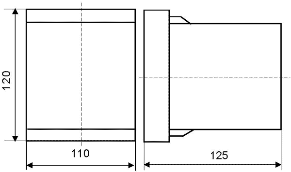 Габаритные размеры измерительного преобразователя мощности ЭП8530