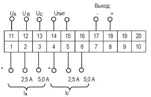 Схема подключения измерительного преобразователя Е 860/2ЭС, Е 860/4ЭС, Е 860/5ЭС, Е 560/7ЭС, Е 560/10ЭС