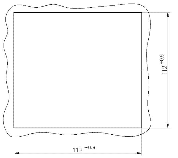 Разметка окна в приборном щите под установку устройства