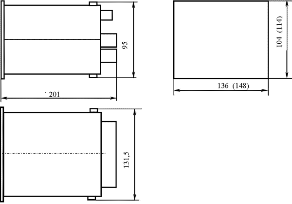 Габаритные и установочные размеры измерительного преобразователя ЦЛ 9049