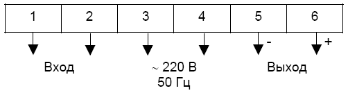Схема электрическая подключения Е854М