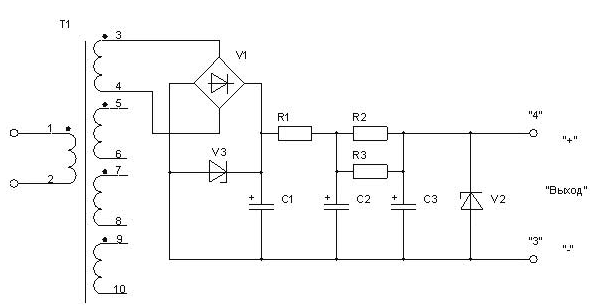 Электрическая схема преобразователя Е842C