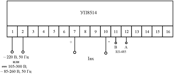 В УП8514/3, УП8514/5 интерфейс RS-485 отсутствует.