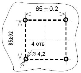 Разметка щита для навесного монтажа Е852М